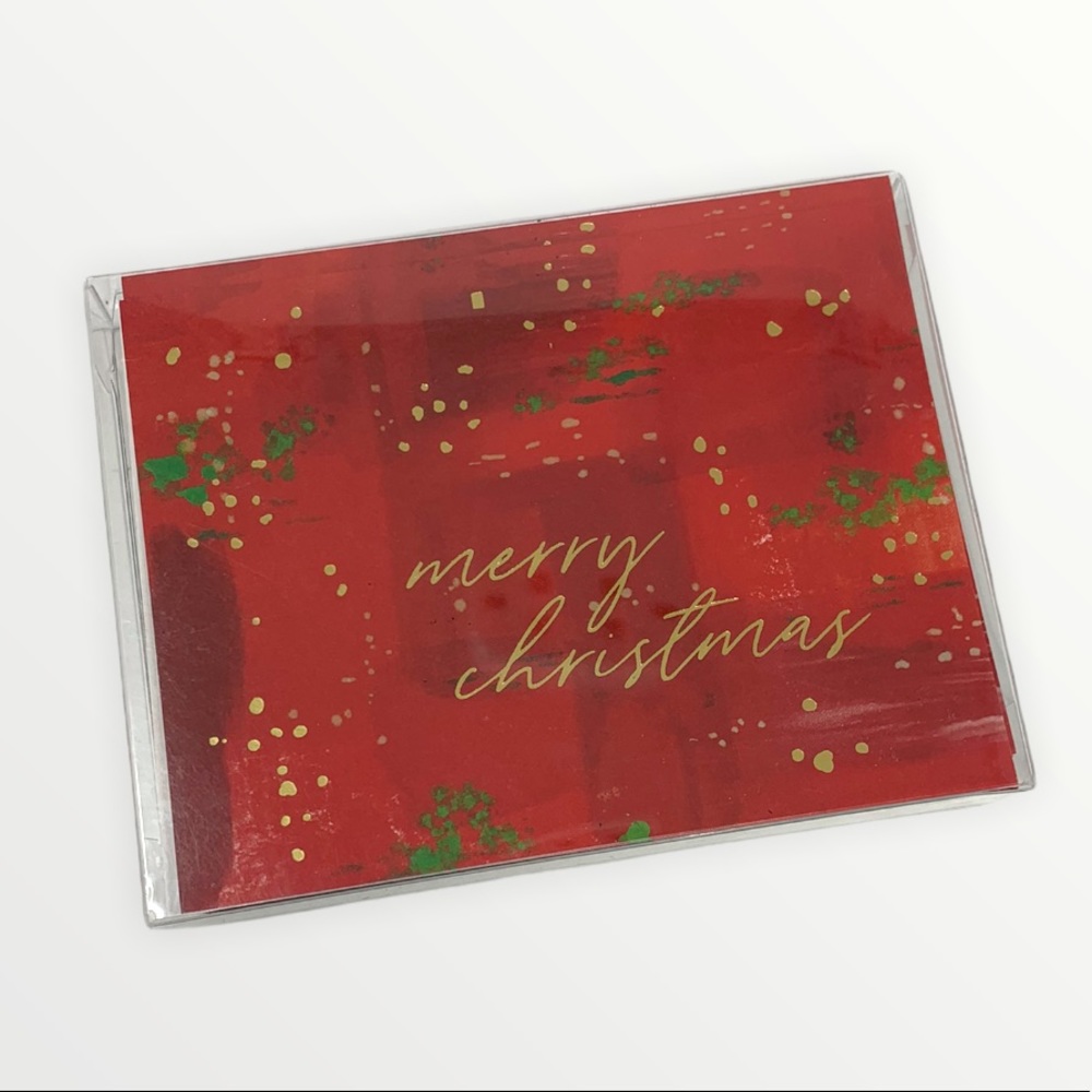 Paper Source "Merry Christmas" 10 Folded Cards and Envelopes